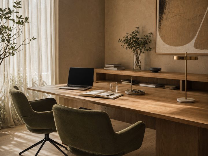 Quiet office workspace